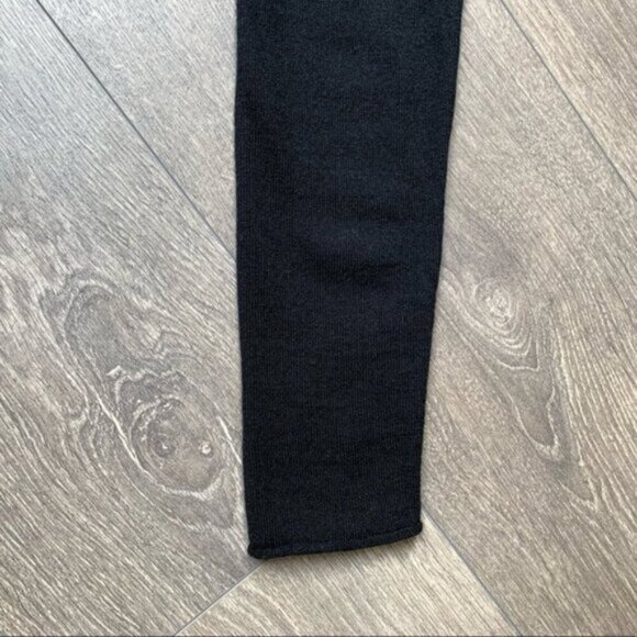 One Teaspoon Women's Sweater Merino Wool Deep V Wrap Surplice neckline Black XS - Picture 8 of 13